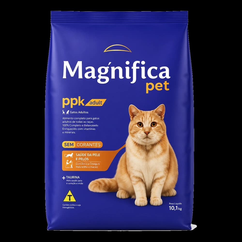 Saco azul de 10,1 kg de Magnífica Premium para gatos adultos