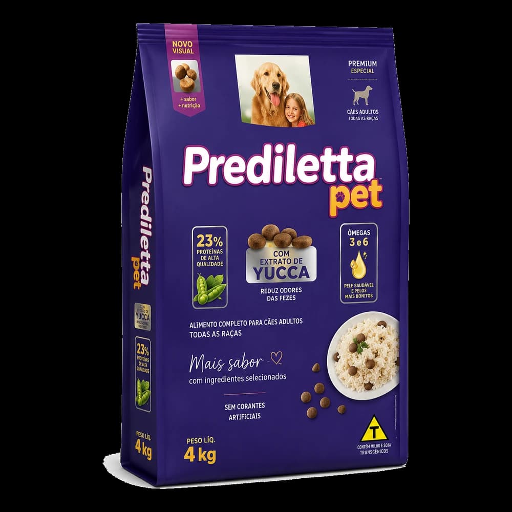 Saco roxo de 10,1 kg de Prediletta Pet para cães adultos