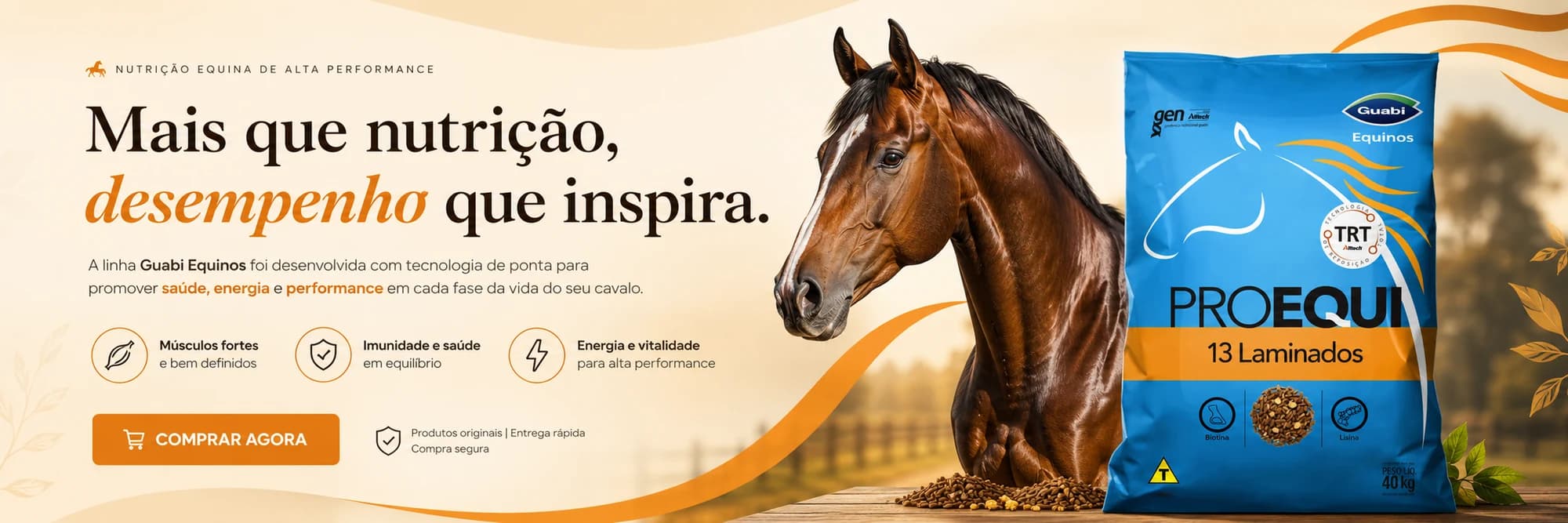 Guabi Equinos ProEqui — mais que nutrição, desempenho que inspira